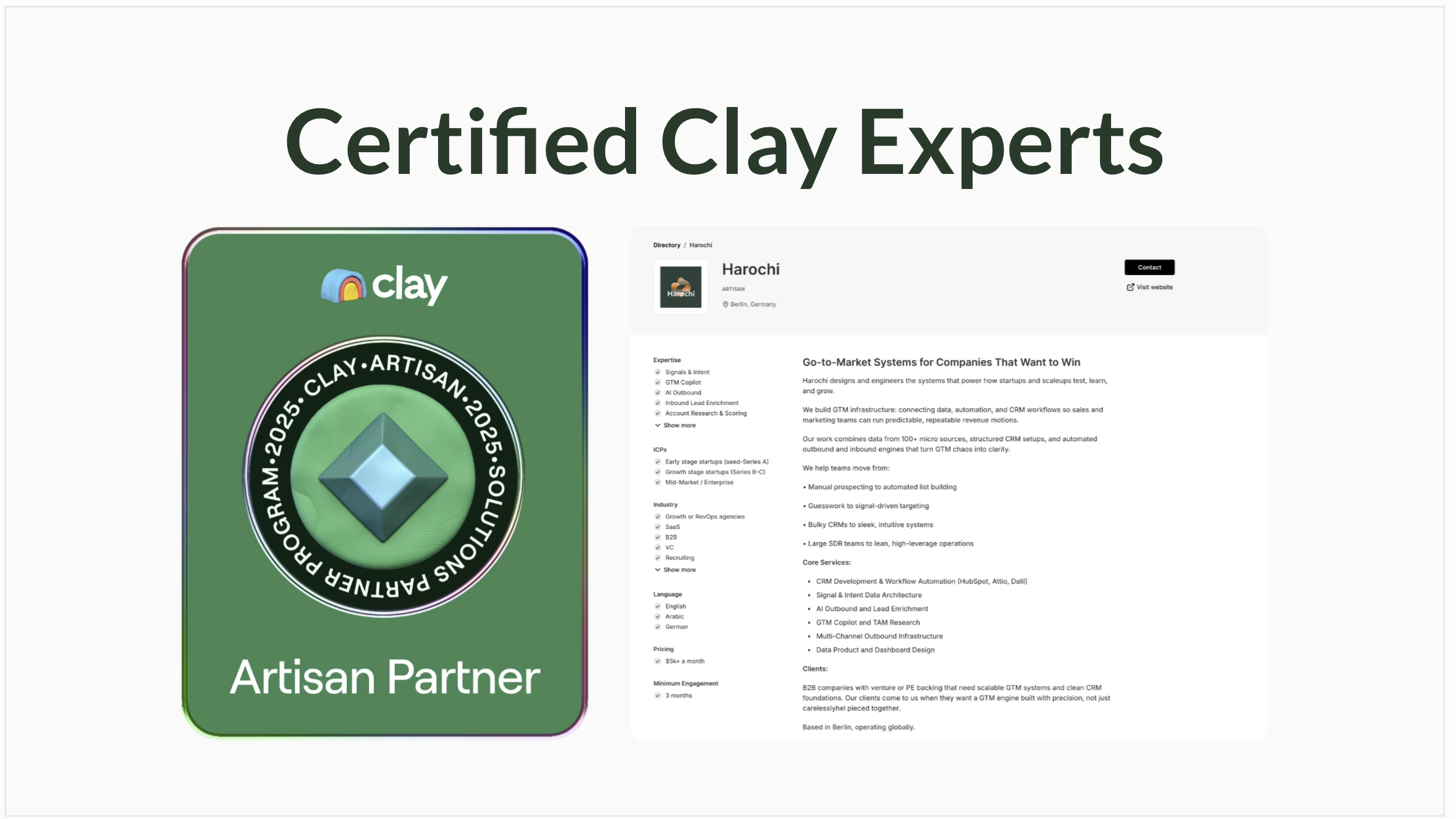 Clay Artisan Partner 2026 certification